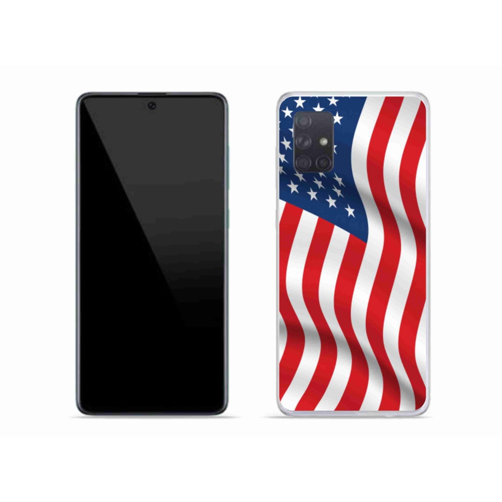 Gél védőhuzat mmCase mobiltelefonhoz Samsung Galaxy A71 - amerikai zászló