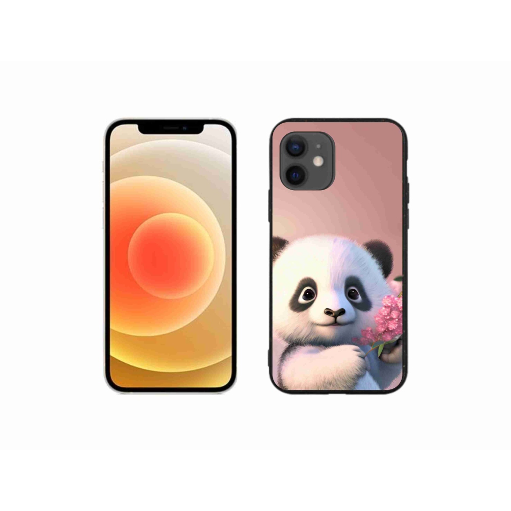 Gél borítás mmCase iPhone 12 mini készülékhez - aranyos panda