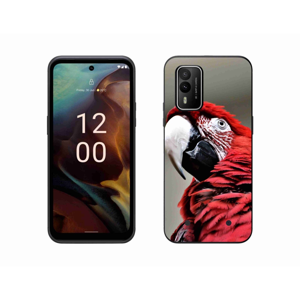 Gél tok mmCase a Nokia XR21 készülékhez - papagáj ara piros