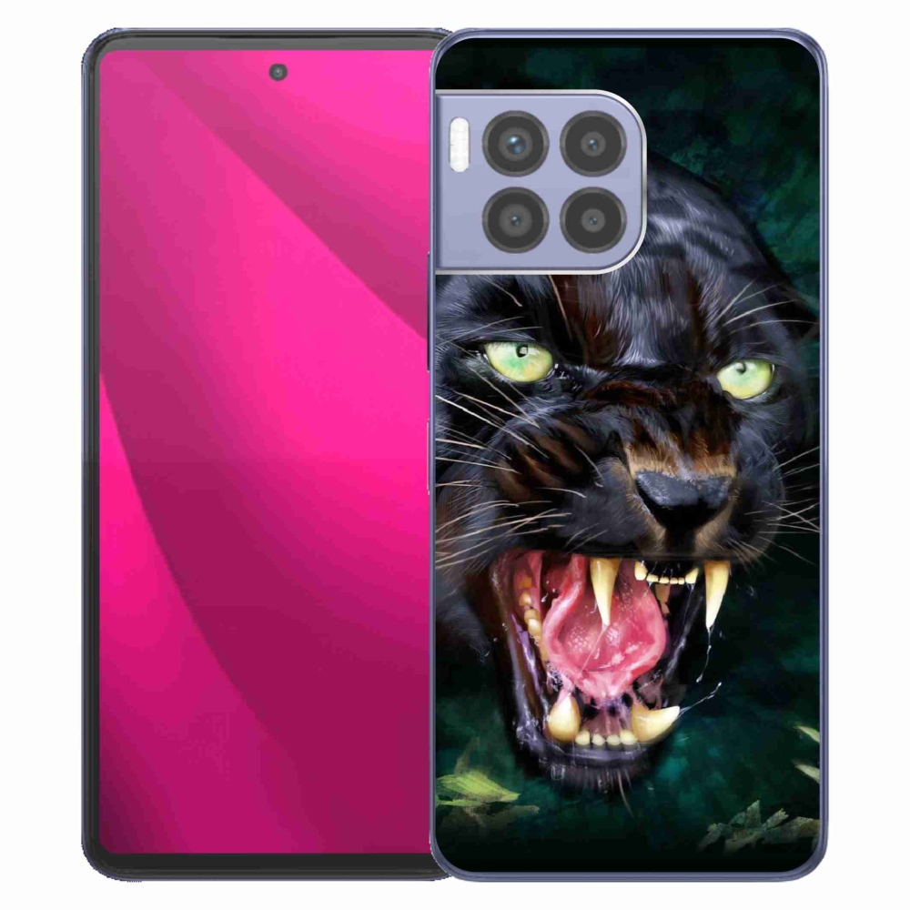 Zselés borítás mmCase a T-Mobile T Phone 2 Pro készülékhez - dühös fekete párduc