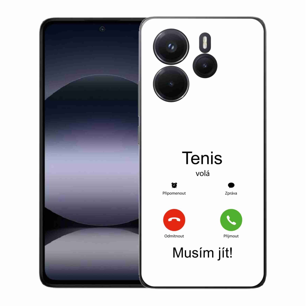 Gél borítás mmCase a Xiaomi Redmi Note 14-hez - teniszhívások fehér háttérrel