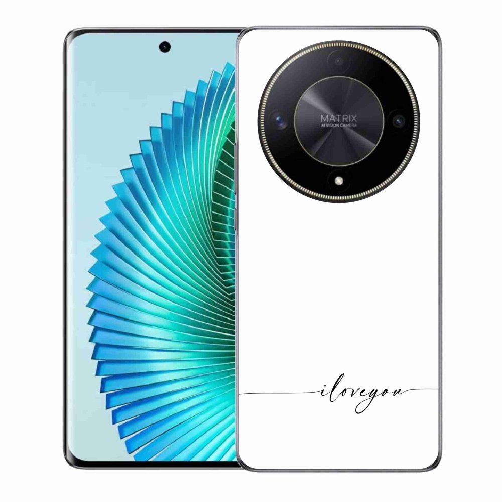 Gél borító mmCase a Honor Magic 6 Lite 5G számára - Szeretlek fehér háttérrel