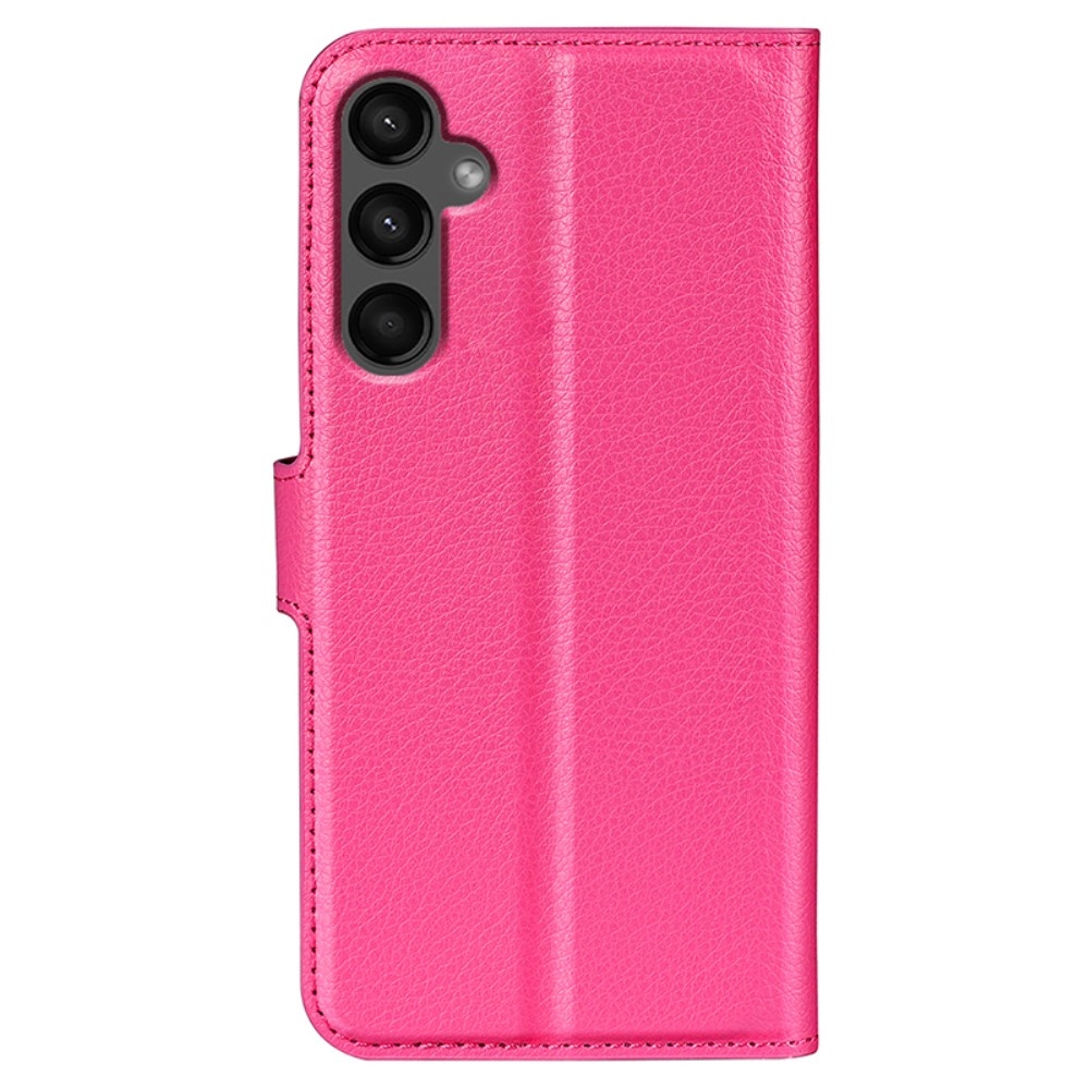 Litchi könyv tok Samsung Galaxy A15 4G/5G - rózsaszín - rózsa