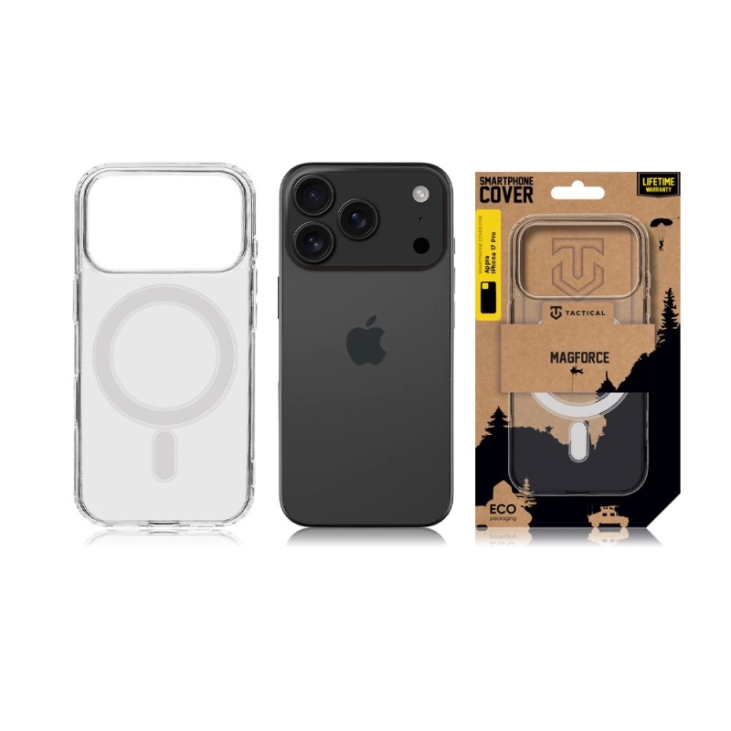 Taktikai MagForce borítás Apple iPhone 17 Pro készülékhez Átlátszó