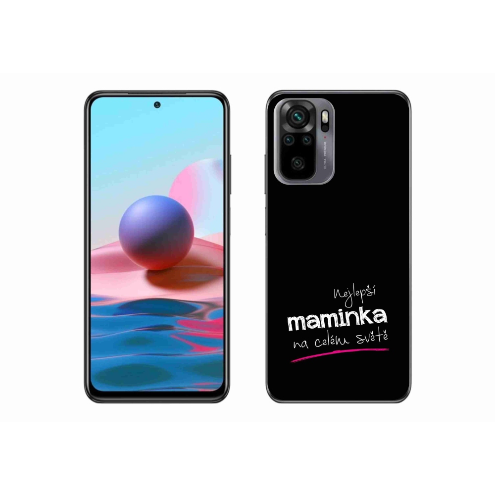 Gél borító mmCase a Xiaomi Redmi Note 10 4G - legjobb anya 4 fekete háttérrel