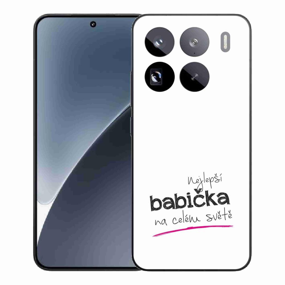 Gél borító mmCase a Xiaomi 15 Pro - legjobb nagymama 4 fehér háttérrel