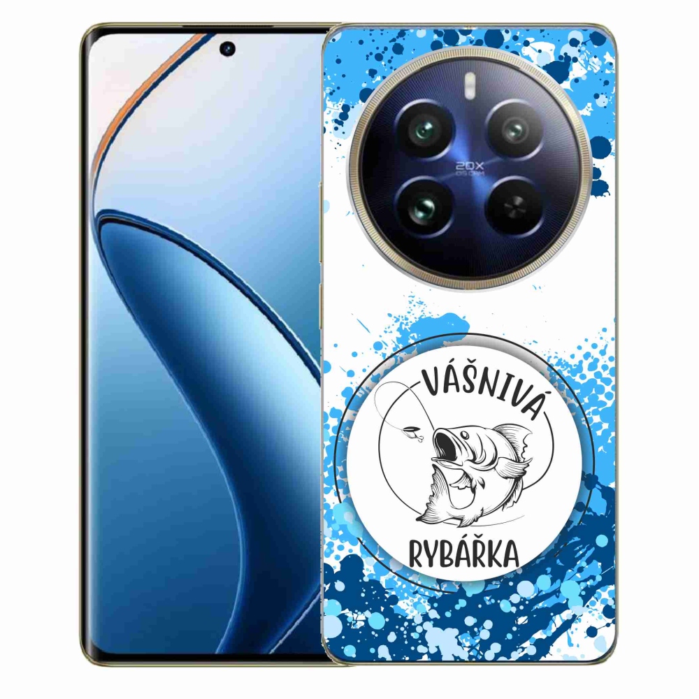 Gél borító mmCase a Realme 12 Pro 5G/12 Pro+ 5G számára - szenvedélyes halásznő fehér háttérrel