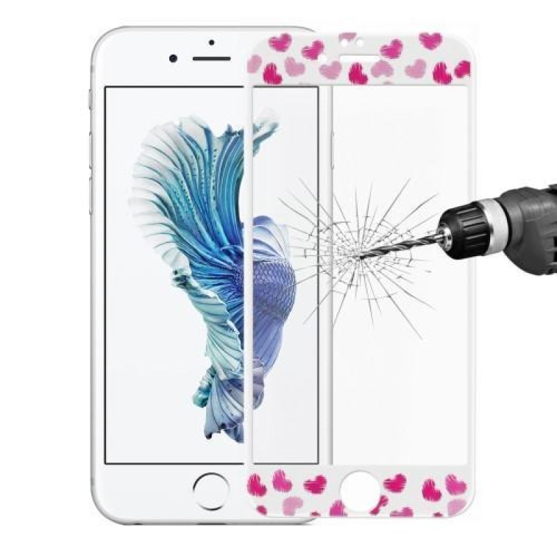 3D üveg teljes képernyővédő edzett üveg iPhone 6 Plus és 6s Plus készülékhez - szívek