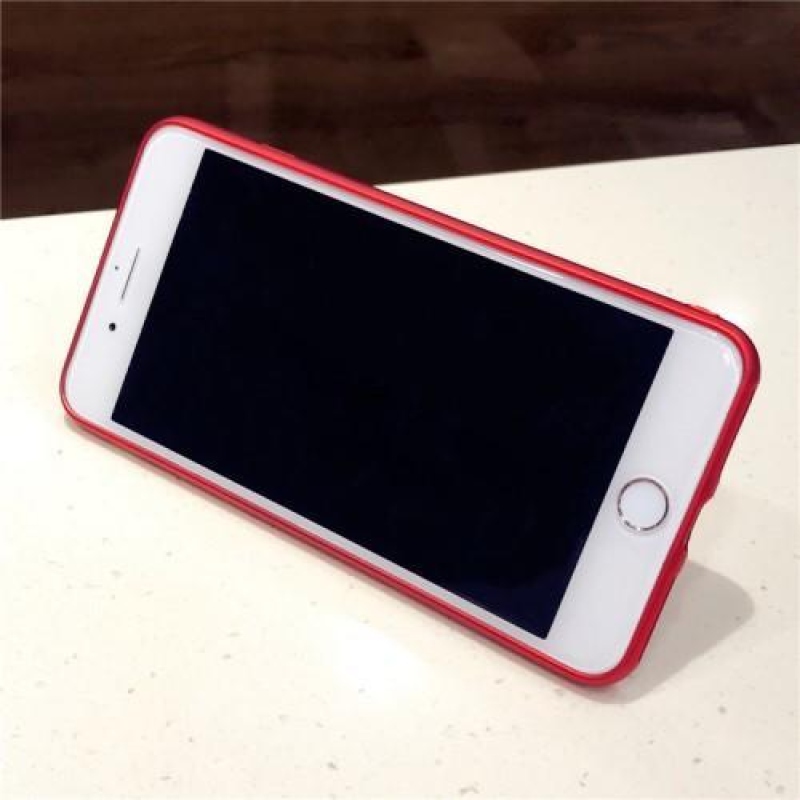 3D cica szilikon tok iPhone 7 és iPhone 8 készülékhez - piros/szürke