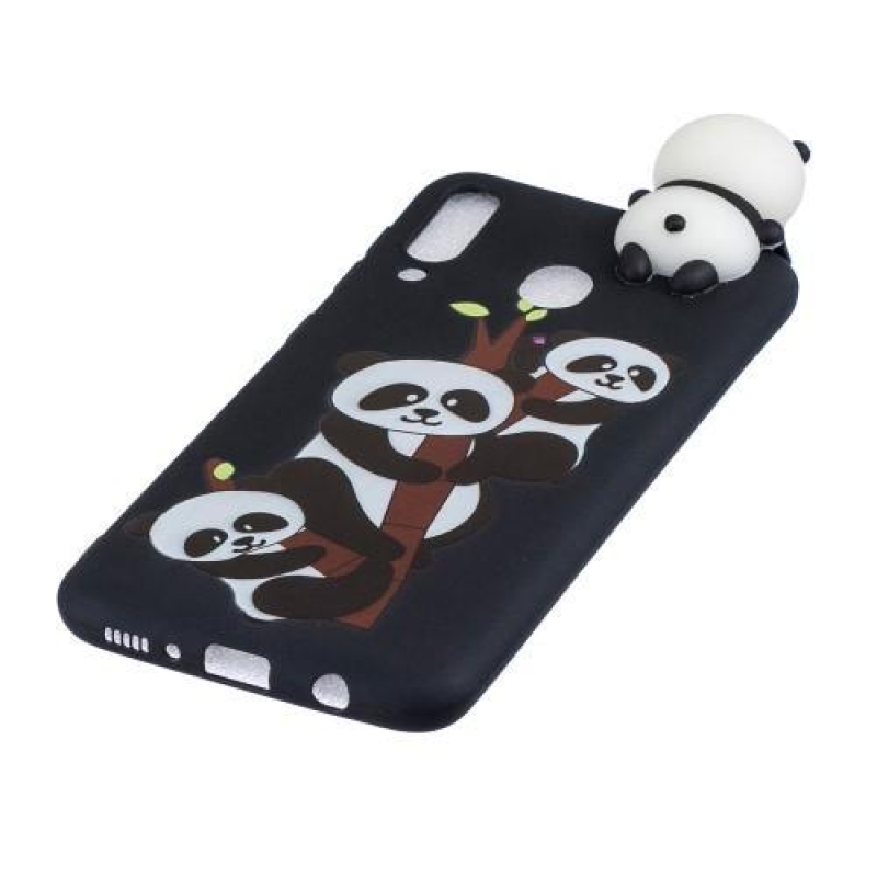 3D mintás zselés tok Samsung Galaxy M20 készülékhez - három panda