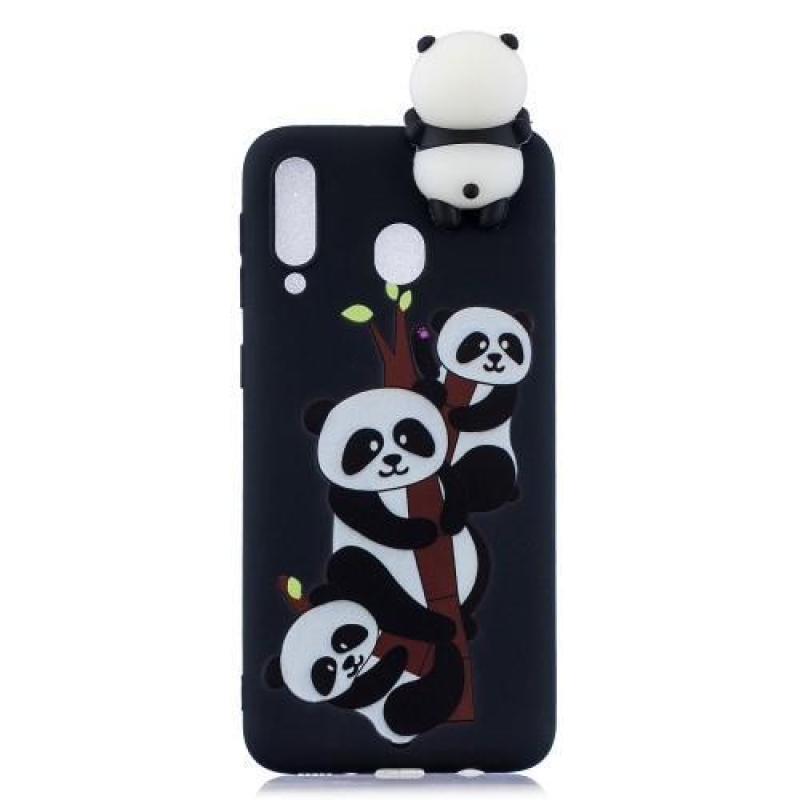 3D mintás zselés tok Samsung Galaxy M20 készülékhez - három panda