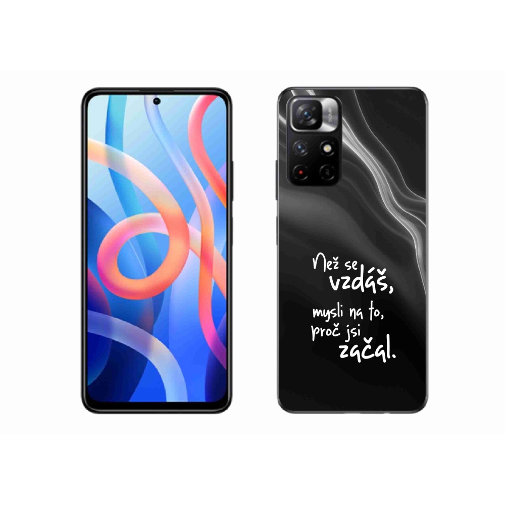Gél borító mmCase a Xiaomi Redmi Note 11S 5G - idézet 2 fekete háttérrel