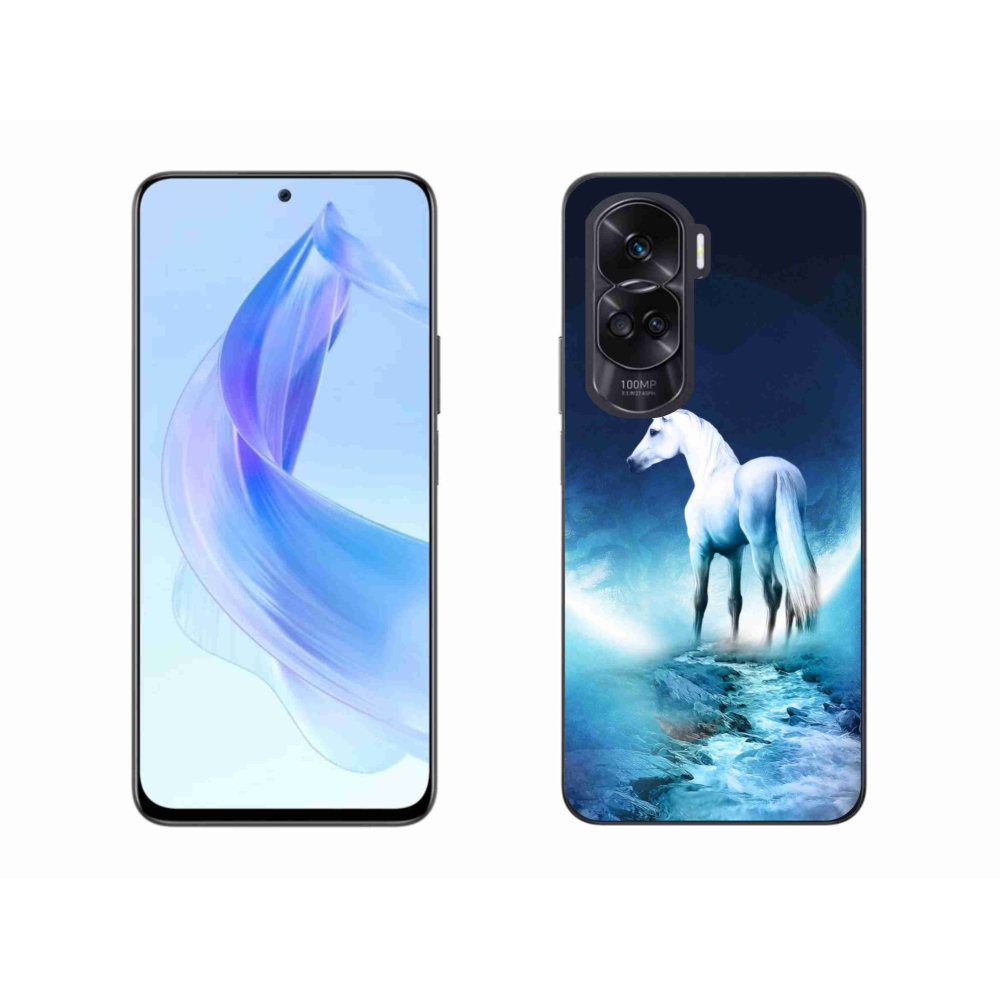 Zselés borítás mmCase a Honor 90 Lite készülékhez - fehér egyszarvú