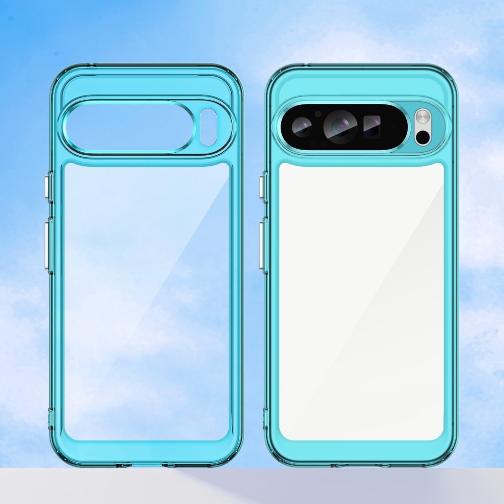 Gél tok kemény hátlappal a Google Pixel 9 Pro XL számára - világoskék színben