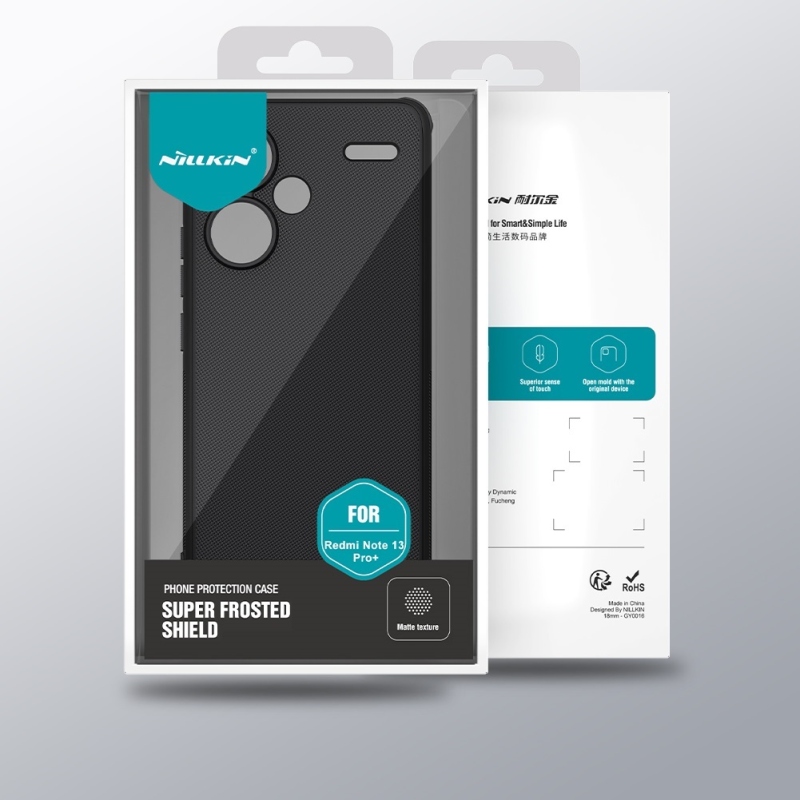 Nillkin Super Frosted PRO hátlap a Xiaomi Redmi Note 13 Pro+ 5G Fekete számára