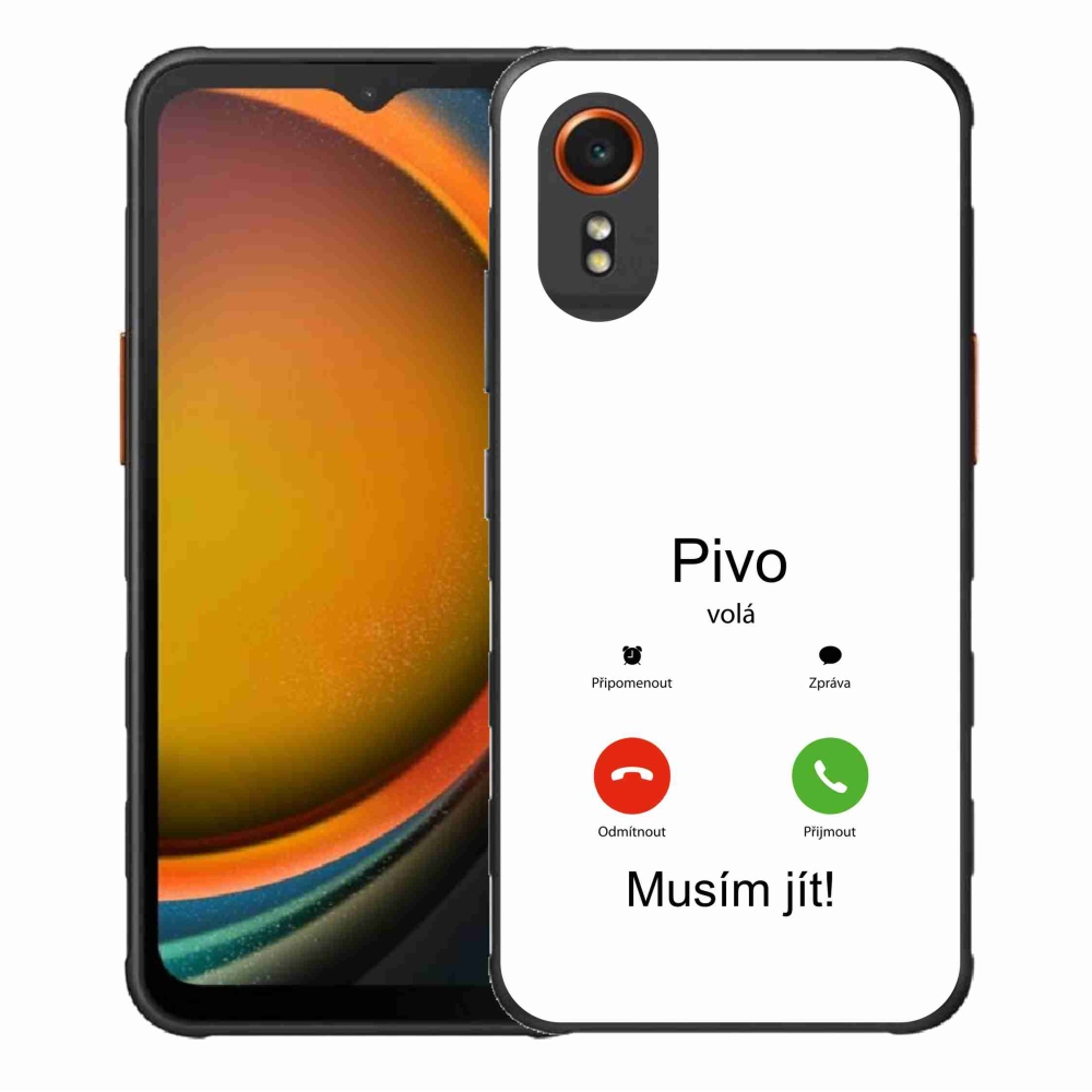 Gél borító mmCase Samsung Galaxy Xcover 7 - sör hívások fehér háttérrel