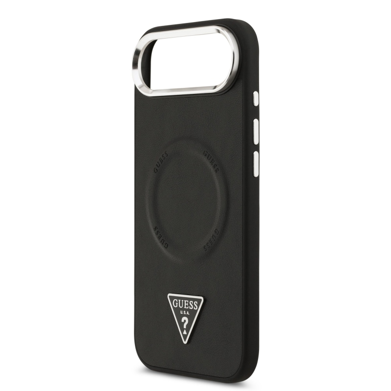 Guess PU bőr háromszög logó MagSafe hátlap iPhone Air fekete