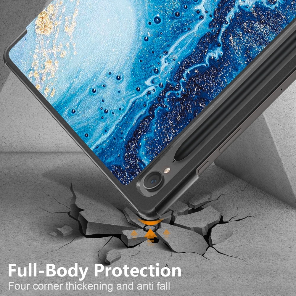 Nyomtatás intelligens záró tok Samsung Galaxy Tab S9 FE/Tab S10 FE - tengeri hullámok