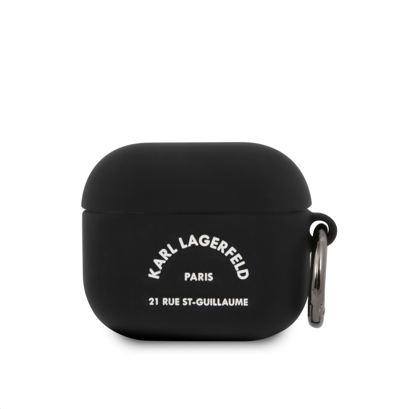 Karl Lagerfeld Rue St Guillaume szilikon tok Airpods 3 fekete színhez