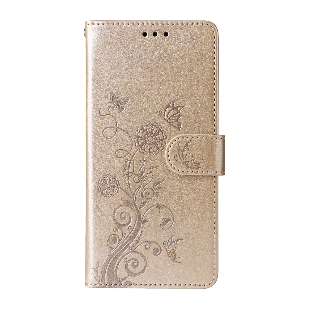 Virágos könyv tok Xiaomi Redmi A5 (173.45x79.35x8.45mm) - arany színű