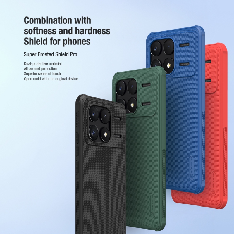 Nillkin Super Frosted PRO hátlap a Poco F6 Pro számára Fekete