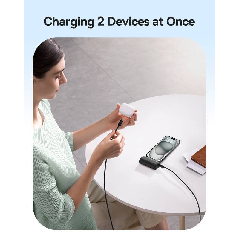 Baseus Compact 20W gyors töltés USB-C Powerbank 5000mAh Cluster fekete