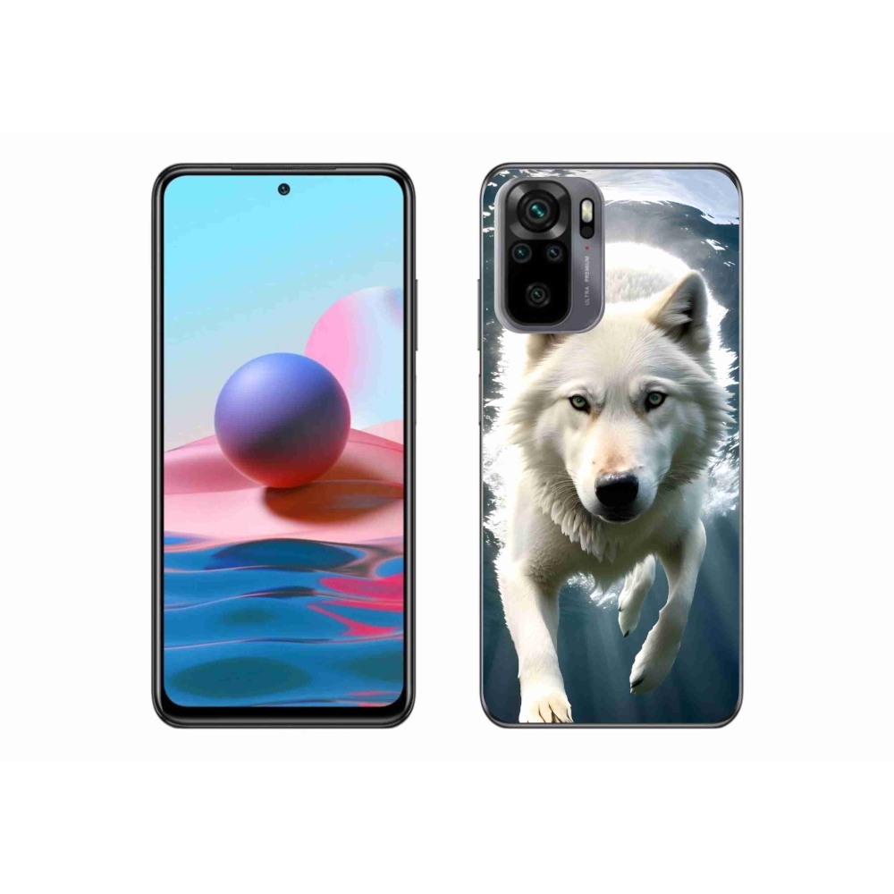 Gél borítás mmCase a Xiaomi Redmi Note 10S-hez - fehér farkas