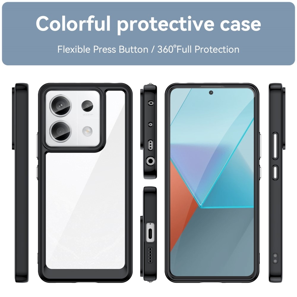 Gél tok rögzített hátlappal Xiaomi Redmi Note 13 Pro 5G/Poco X6 5G - fekete