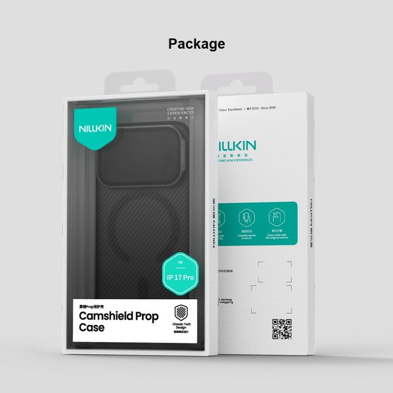 Nillkin CamShield támasz hátsó borító Apple iPhone 17 Pro átlátszó fekete