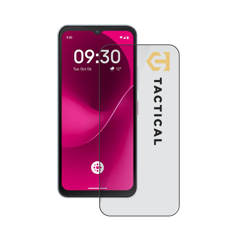 Taktikai üvegpajzs 5D üveg a T-Mobile T Phone 3 telefonhoz Fekete