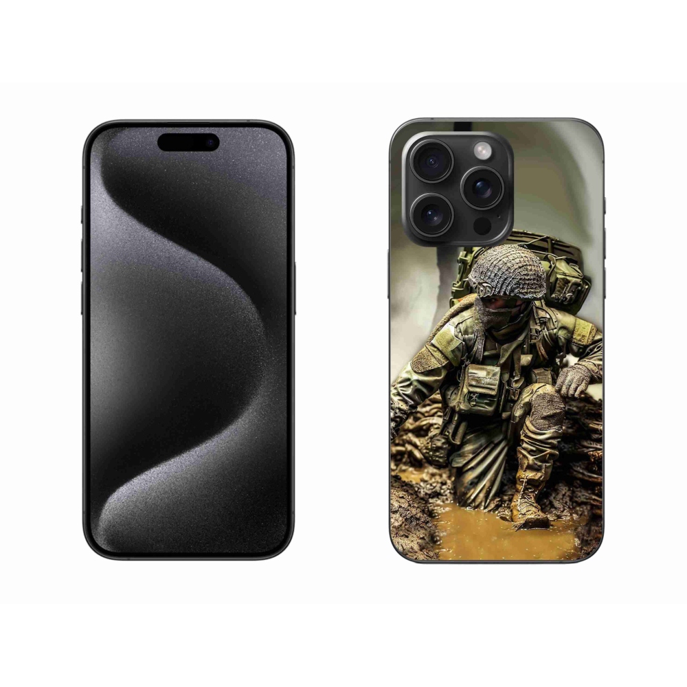Gél védőburkolat mmCase iPhone 15 Pro Max készülékhez - katonásabb