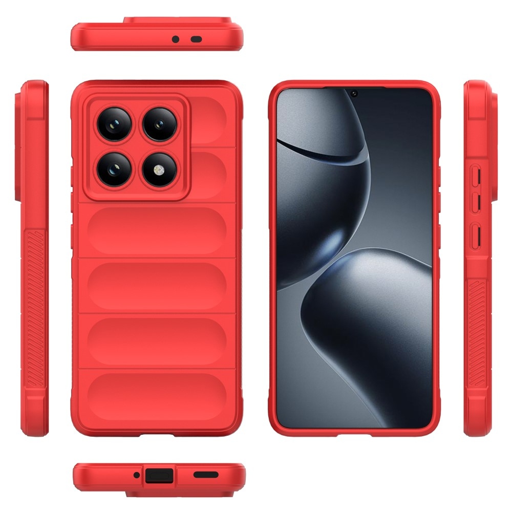 Rugg tartós zselés tok Xiaomi Redmi Note 14 Pro 5G/Poco X7 5G - piros