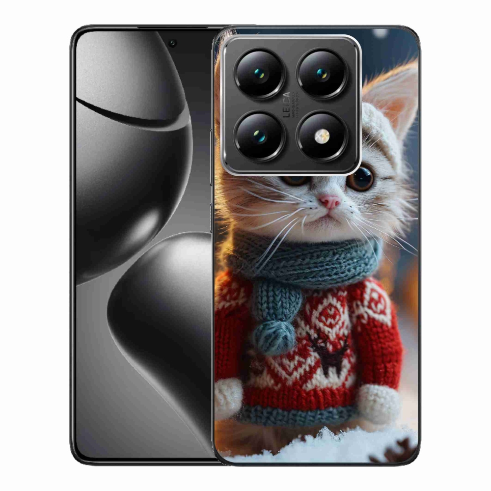 Gél borítás mmCase a Xiaomi 14T Pro számára - cica pulóverben