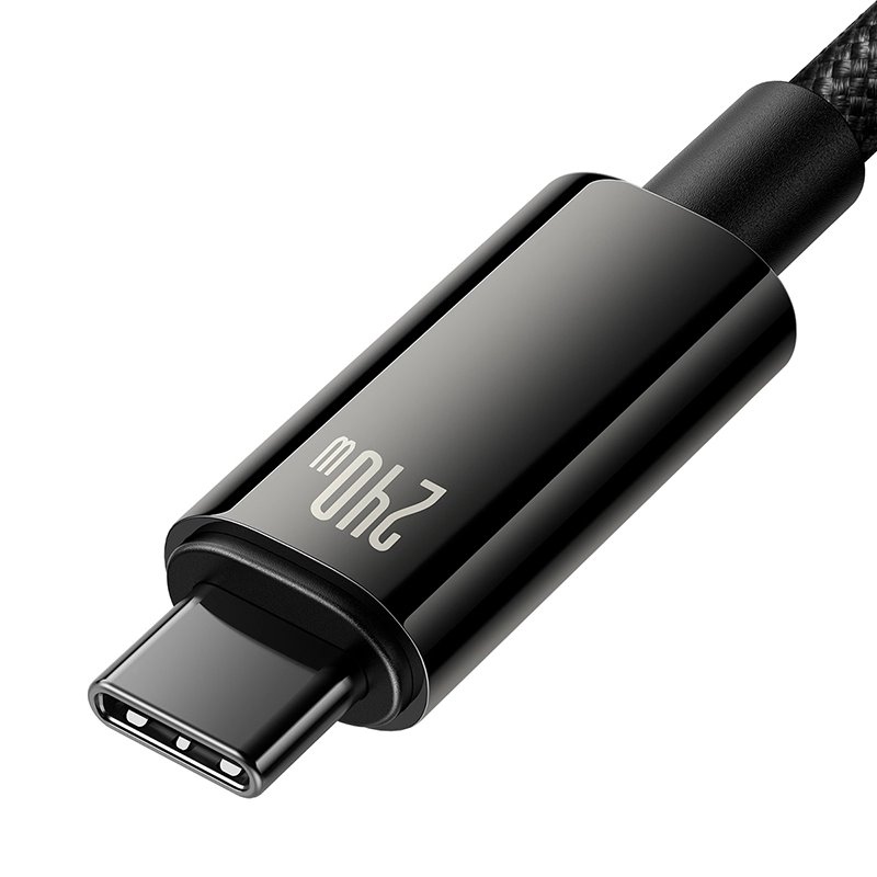 Baseus CAWJ040001 Tungsten Gold gyors töltő kábel USB-C - USB-C 240W 1m fekete