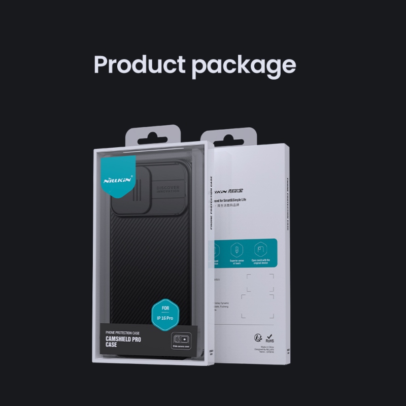 Nillkin CamShield PRO hátlap az Apple iPhone 16 Pro készülékhez Fekete