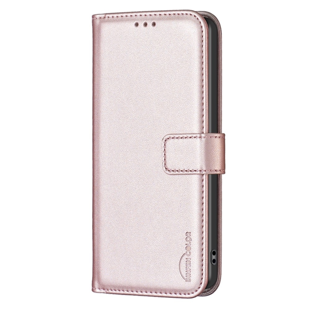 BNF könyvtáska Samsung Galaxy M15 5G - rózsaarany színű
