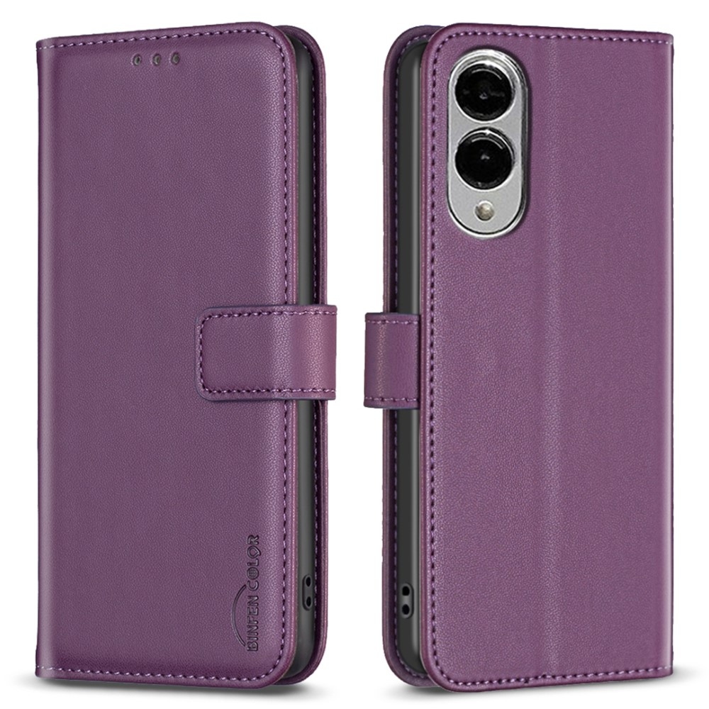 BNF könyv tok Samsung Galaxy S25 Edge készülékhez - sötét lila