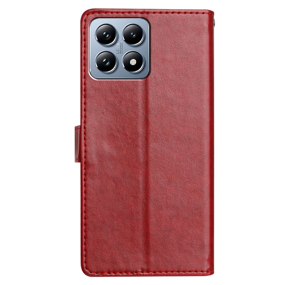 Vérrögök könyv tok a Xiaomi 15T Pro-hoz - piros