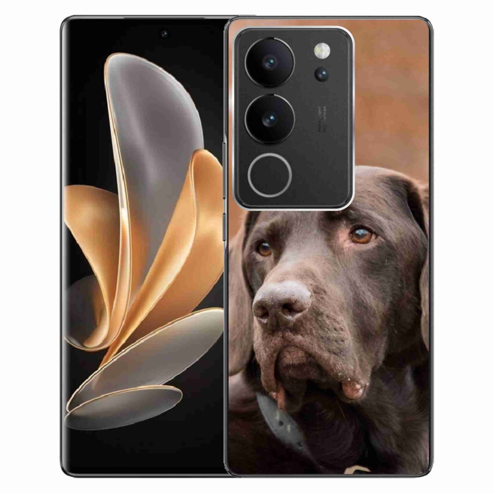 Gél tok mmCase a Vivo V29 5G készülékhez - barna labrador