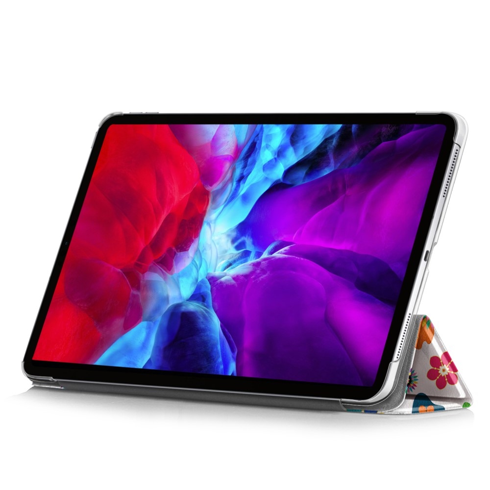 Patte intelligens állítható tok iPad Pro 12.9 (2020/21/22) - pillangók és virágok