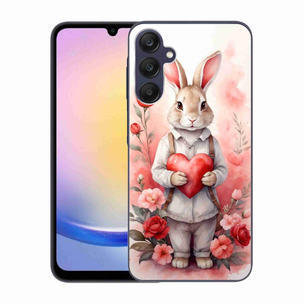 Gél borítás mmCase Samsung Galaxy A25 5G - nyúl szívvel