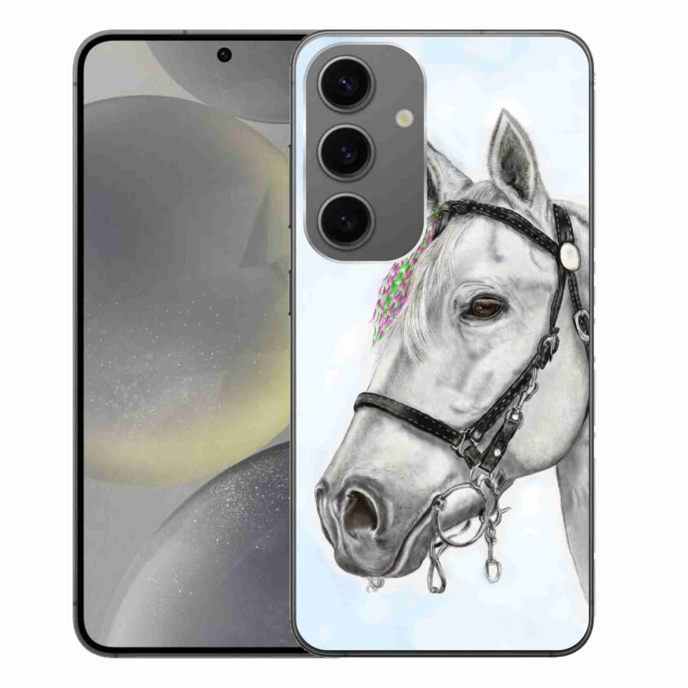 Zselés borítás mmCase Samsung Galaxy S24+ - fehér ló 1