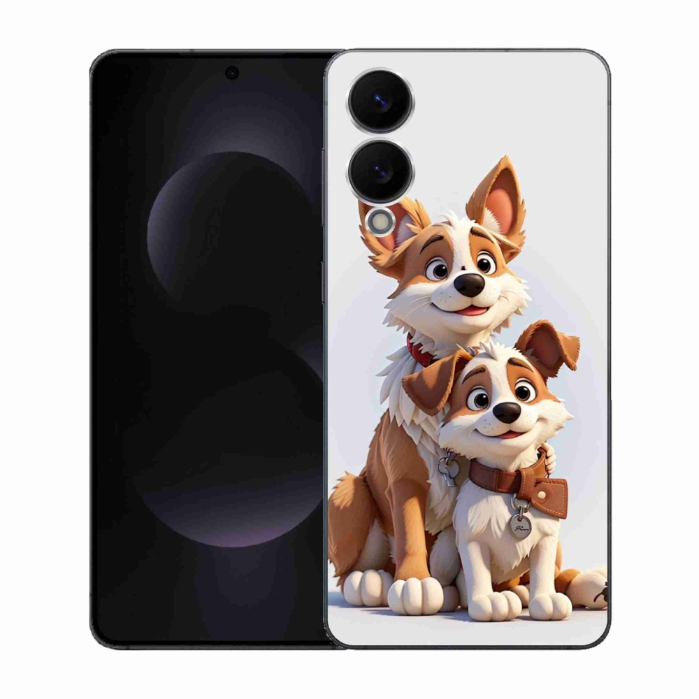 Gél borítás mmCase Samsung Galaxy S25 Edge készülékhez - kutyák rajzolása
