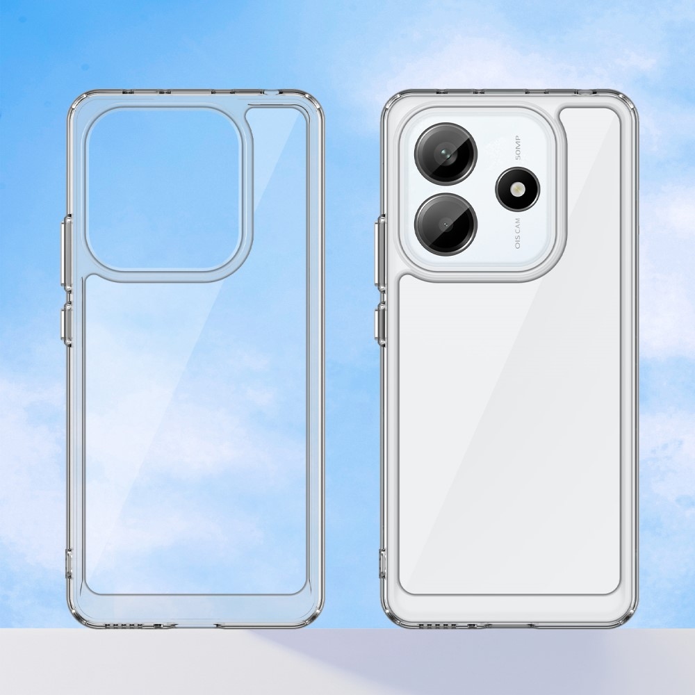 Gél tok kemény hátlappal a Xiaomi Redmi Note 14 5G-re - átlátszó