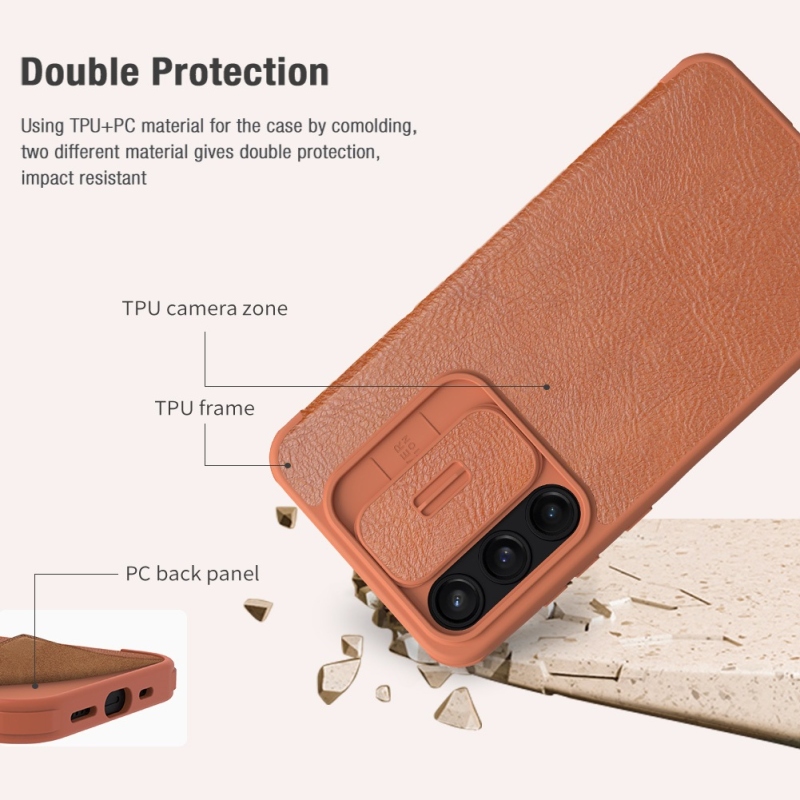 Nillkin Qin Book PRO tok a Samsung Galaxy A55 5G fekete tokhoz