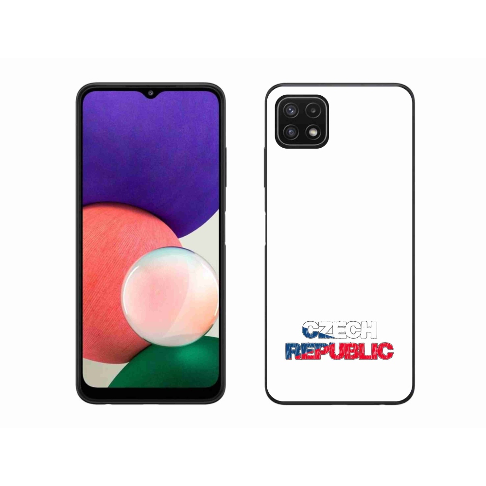 Gél borítás mmCase Samsung Galaxy A22 5G - Csehország fehér háttérrel