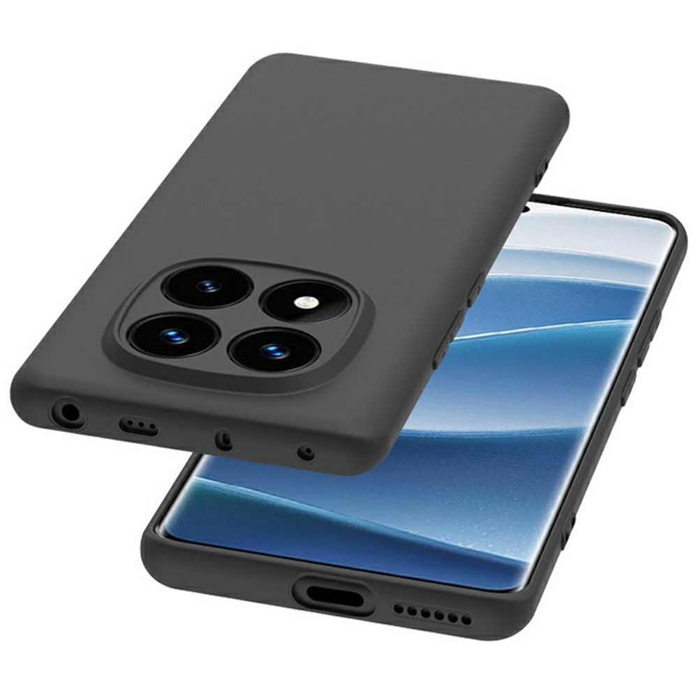 Matt zselés tok Xiaomi Redmi Note 14 Pro-hoz - fekete