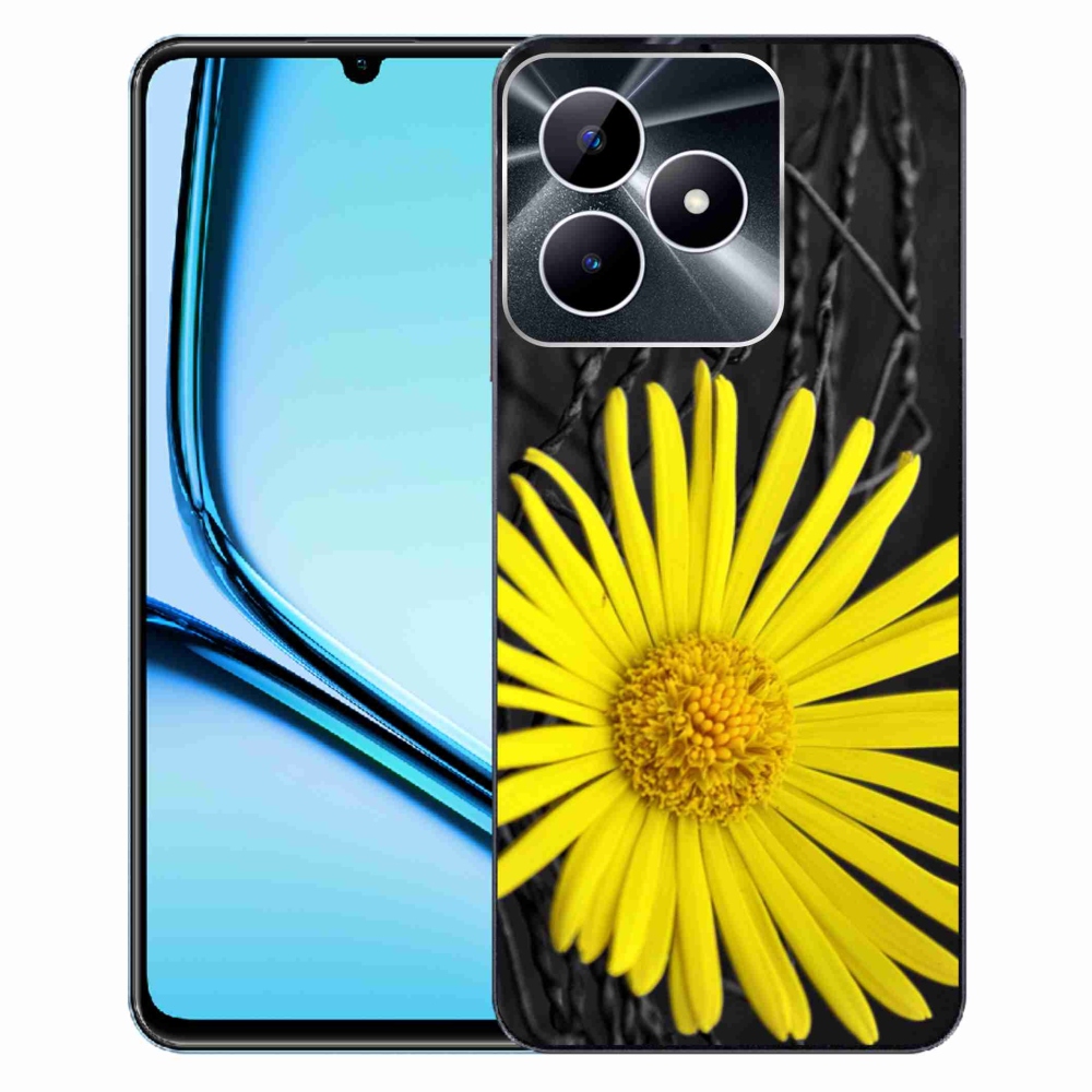 Zselés borító mmCase a Realme Note 50 készülékhez - sárga virág