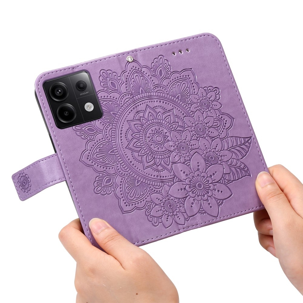 Mandala könyv tok a Xiaomi Redmi Note 13 Pro 5G/Poco X6 5G számára - lila