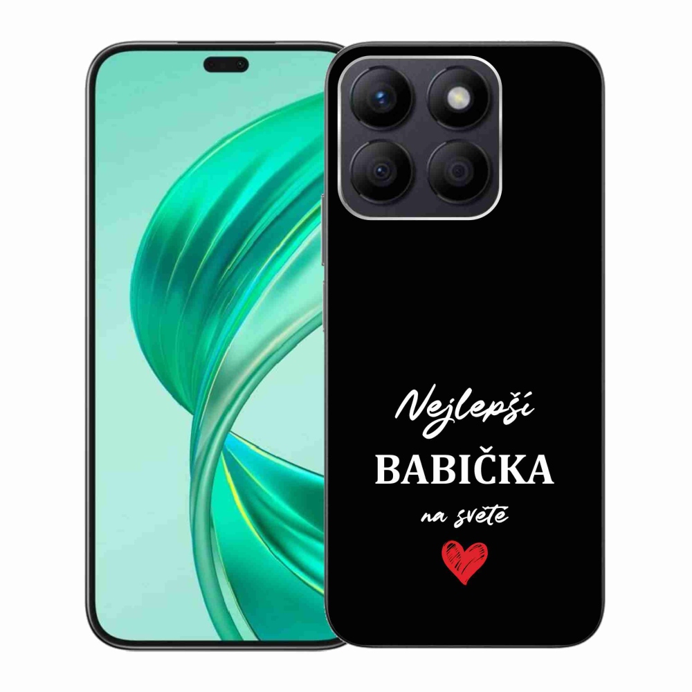 Gél borítás mmCase a Honor X8b számára - Legjobb nagyi 1 fekete háttérrel